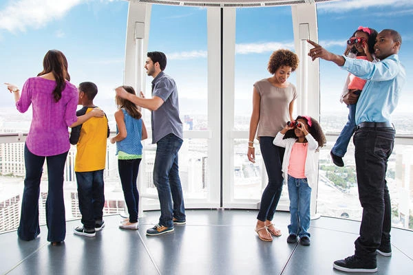 Family enjoys views from High Roller